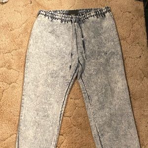 Acid wash joggers